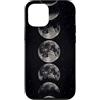 Celestial Witchy Moon Phases Aesthetic G Custodia per iPhone 12/12 Pro Sequenza di fasi lunari verticali grigie Celeste Lunare Art Boho