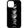 Celestial Witchy Moon Phases Aesthetic G Custodia per iPhone 12 mini Sequenza di fasi lunari verticali grigie Celeste Lunare Art Boho