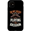 Jazz Band Bassoon Player Merch With Retr Custodia per iPhone 11 Nella mia testa sto suonando il mio fagotto