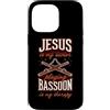 Jazz Band Bassoon Player Merch With Retr Custodia per iPhone 14 Pro Max Gesù è il mio salvatore che gioca a fagotto è la mia terapia