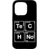 Techno Music Apparel Custodia per iPhone 15 Pro Techno Music Periodic Chemical Elements
