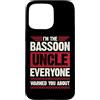 Jazz Band Bassoon Player Merch With Retr Custodia per iPhone 15 Pro Max Io sono il fagotto zio Tutti ti hanno avvertito
