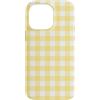 Checkered Aesthetic Gingham Aesthetic Gi Custodia per iPhone 14 Pro Max Motivo a quadretti giallo limone giallo