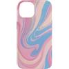 Flowing Swirl Gifts Custodia per iPhone 14 Turbinio di flusso astratto azzurro rosa chiaro