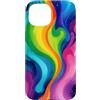 Flowing Swirl Gifts Custodia per iPhone 15 Arcobaleno Rosa Blu Viola Groovy Swirl Pattern