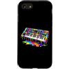 Synthesizer Electronic Music Lover Gifts Custodia per iPhone SE (2020) / 7/8 Sintetizzatore Dripping Paint Music Lover