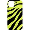 Zebra Animal Pattern Gifts Custodia per iPhone 14 Plus Giallo Verde Nero Zebra Animal Print Pattern