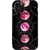 Celestial Witchy Moon Phases Aesthetic G Custodia per iPhone 11 Pro Rosa Verticale Sequenza di fasi lunari Celeste Lunare Art Boho
