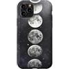 Celestial Witchy Moon Phases Aesthetic G Custodia per iPhone 11 Pro Sequenza di fasi lunari verticali grigie Celeste Lunare Art Boho