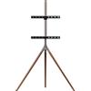 One for All WM7471 Tripod Supporto TV Universale, Dimensioni Schermo 32-65, LCD/LED/Plasma/OLED/QLED, Girevole a 360° e Adattabile in Altezza, Vesa 400 x 400, Design Elegante, Walnuss & Gunmetal