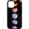 Celestial Witchy Moon Phases Aesthetic G Custodia per iPhone 12/12 Pro Colorato Verticale Sequenza di Fase Lunare Celeste Arte