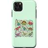 Wild Print Dino Club Custodia per iPhone 11 Pro Max Dinosauri Retro Leopard Print Colorful Dino Collage Art