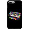 Synthesizer Electronic Music Lover Gifts Custodia per iPhone 7 Plus/8 Plus Sintetizzatore Dripping Paint Music Lover