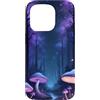 Mushroom Cottagecore Aesthetic Gifts Custodia per iPhone 15 Pro Cottagecore strega con funghi magici viola della foresta