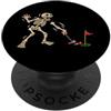 Broken Skeleton Sports Funny Athlete Bon Minigolf Miniatura Golf Golf Golfing Halloween Injury PopSockets PopGrip Adesivo