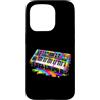 Synthesizer Electronic Music Lover Gifts Custodia per iPhone 15 Pro Sintetizzatore Dripping Paint Music Lover