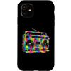 80s 90s Retro Boombox Music Nostalgia Er Custodia per iPhone 11 Retro Boombox - Vernice gocciolante per amanti della musica vintage anni '90 e '80