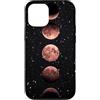 Celestial Witchy Moon Phases Aesthetic G Custodia per iPhone 12/12 Pro Arte Lunare Verticale Rosso Arancione Sequenza Lunare Celeste