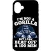 I'm Not A Gorilla But I Can Beat Off A 1 Custodia per iPhone 16 Plus Non sono un gorilla ma posso battere un 100 Citazioni divertenti per uomini