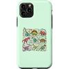 Wild Print Dino Club Custodia per iPhone 11 Pro Dinosauri Retro Leopard Print Colorful Dino Collage Art