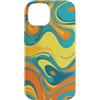 Flowing Swirl Gifts Custodia per iPhone 14 Giallo Blu Flusso Swirl