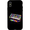 Synthesizer Electronic Music Lover Gifts Custodia per iPhone X/XS Sintetizzatore Dripping Paint Music Lover