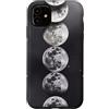 Celestial Witchy Moon Phases Aesthetic G Custodia per iPhone 11 Sequenza di fasi lunari verticali grigie Celeste Lunare Art Boho