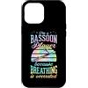 Jazz Band Bassoon Player Merch With Retr Custodia per iPhone 12 Pro Max Sono un suonatore di fagotto perché la respirazione è sopravvalutata