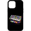 Synthesizer Electronic Music Lover Gifts Custodia per iPhone 12 Pro Max Sintetizzatore Dripping Paint Music Lover