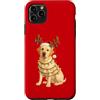 Yellow Labrador Christmas Custodia per iPhone 11 Pro Max Yellow Lab, pigiama leggero con albero di Natale, cane Labrador