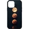 Celestial Witchy Moon Phases Aesthetic G Custodia per iPhone 12 mini Arancione Verticale Sequenza di fasi lunari Celeste Lunare Art Boho