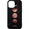 Celestial Witchy Moon Phases Aesthetic G Custodia per iPhone 12 Pro Max Arte Lunare Verticale Rosso Arancione Sequenza Lunare Celeste