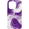 Flowing Swirl Gifts Custodia per iPhone 15 Pro Arte fluida astratta di vortice di marmo bianco viola