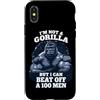 I'm Not A Gorilla But I Can Beat Off A 1 Custodia per iPhone X/XS Non sono un gorilla ma posso battere un 100 Citazioni divertenti per uomini