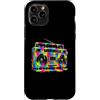 80s 90s Retro Boombox Music Nostalgia Er Custodia per iPhone 11 Pro Retro Boombox - Vernice gocciolante per amanti della musica vintage anni '90 e '80