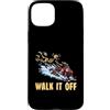 Broken Skeleton Sports Funny Athlete Bon Custodia per iPhone 15 Plus Motoslitta Snowmobiling Snow Machine Halloween Injury Humor