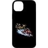 Broken Skeleton Sports Funny Athlete Bon Custodia per iPhone 14 Plus Motoslitta Snowmobiling Snow Machine Halloween Injury Humor