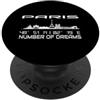 GPS Coodinates and Skyline of your City Parigi Skyline GPS coordinate silhouette vacanza Francia PopSockets PopGrip Adesivo