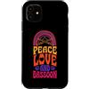 Jazz Band Bassoon Player Merch With Retr Custodia per iPhone 11 Peace Love And Fagotto Bohemian Rainbow Hippie