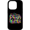 80s 90s Retro Boombox Music Nostalgia Er Custodia per iPhone 14 Pro Retro Boombox - Vernice gocciolante per amanti della musica vintage anni '90 e '80