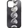 Celestial Witchy Moon Phases Aesthetic G Custodia per iPhone 12/12 Pro Sequenza di fasi lunari verticali grigie Celeste Lunare Art Boho