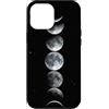 Celestial Witchy Moon Phases Aesthetic G Custodia per iPhone 12 Pro Max Sequenza di fasi lunari verticali grigie Celeste Lunare Art Boho