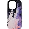 Flowing Swirl Gifts Custodia per iPhone 15 Pro Nero Viola Corallo Fluido Arte Astratta Swirl