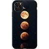 Celestial Witchy Moon Phases Aesthetic G Custodia per iPhone 11 Pro Max Arancione Verticale Sequenza di fasi lunari Celeste Lunare Art Boho