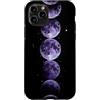 Celestial Witchy Moon Phases Aesthetic G Custodia per iPhone 11 Pro Viola Verticale Luna Sequenza Fase Celeste Lunare Art Boho