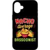 Jazz Band Bassoon Player Merch With Retr Custodia per iPhone 16 Plus Nacho Medio Fagotto Divertente Messicano Amante del Cibo