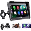 VEVOR Sistema Navigazione CarPlayGPS per Moto Schermo Tattile HD 7 pollici | Compatibile con Apple CarPlay e Android Auto, Siri/Assistente Google, Bluetooth Doppio, Protezione IP67, Motociclette BMW