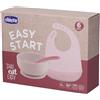 Chicco Easy Start Set Pappa Silicone Rosa 6M+ 1 pz