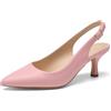 DREAM PAIRS Scarpe Tacco Donna Slingback | Tacco kitten 6 cm, punta aperta, tomaia in pelle vegana, plantare lattice 4 mm, suola antiscivolo.
