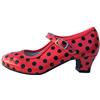 La Senorita La Señorita Flamenco Scarpe sevillane Principessa Rosso Nero Bambini o Le Donne